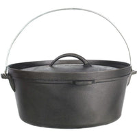 20qt Cast Iron Pot W/Lid
