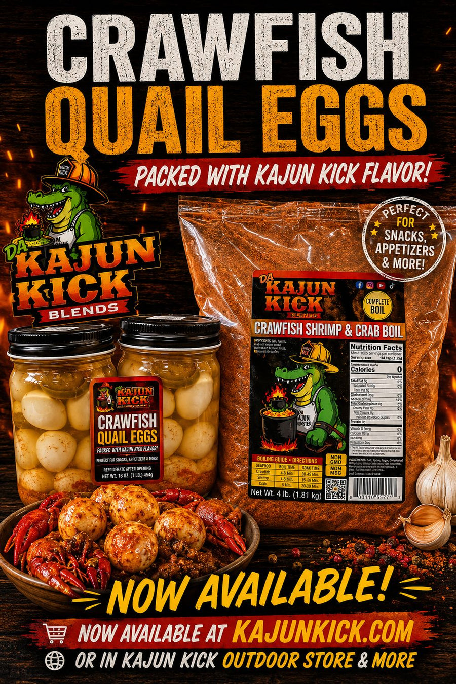 Quail Eggs Crawfish Boil